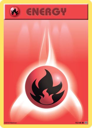 Fire Energy 092/108  - Reverse Holofoil XY  Evolutions