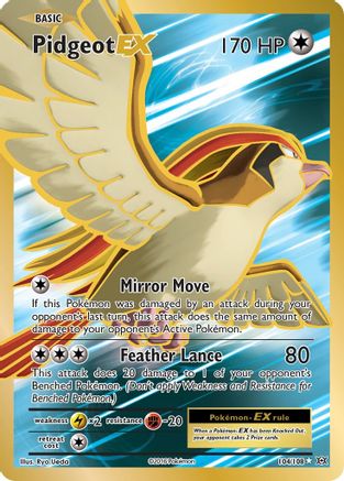 Pidgeot EX (Full Art) 104/108  - Holofoil XY  Evolutions