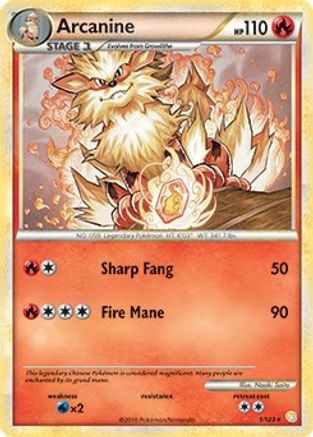Arcanine (HeartGold & SoulSilver) 001/123  Deck Exclusives