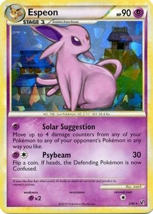 Espeon (HGSS Undaunted - Cracked Ice Holo) 002/090  - Holofoil Deck Exclusives