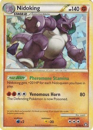 Nidoking (Cracked Ice Holo) 006/102  - Holofoil Deck Exclusives