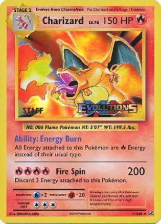 Charizard (Prerelease) 011/108  - Holofoil XY Promos