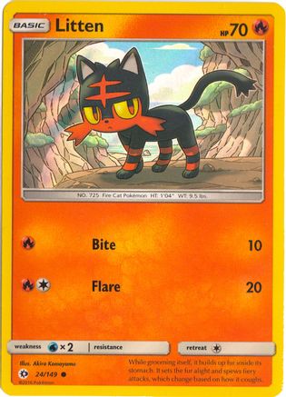 Litten (Water Web Holo) 024/149  - Holofoil Miscellaneous Cards & Products