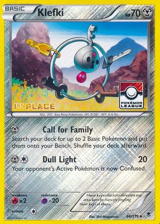 Klefki (Pokemon League) [1st Place] 066/119  - Reverse Holofoil League & Championship Cards