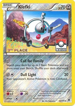Klefki (Pokemon League) [3rd Place] 066/119  - Reverse Holofoil League & Championship Cards
