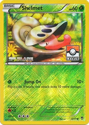 Shelmet (Pokemon League) [2nd Place] 008/111  - Reverse Holofoil League & Championship Cards