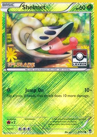 Shelmet (Pokemon League) [3rd Place] 008/111  - Reverse Holofoil League & Championship Cards