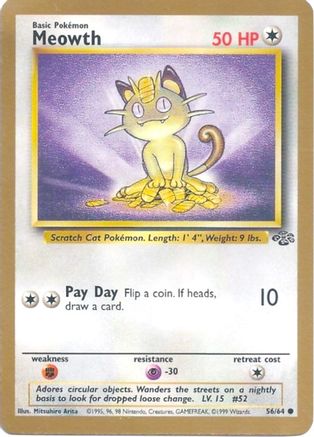 Meowth (Gold Bordered Promo) 056/64  Miscellaneous Cards & Products