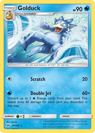 Golduck 029/149  - Reverse Holofoil SM Base Set