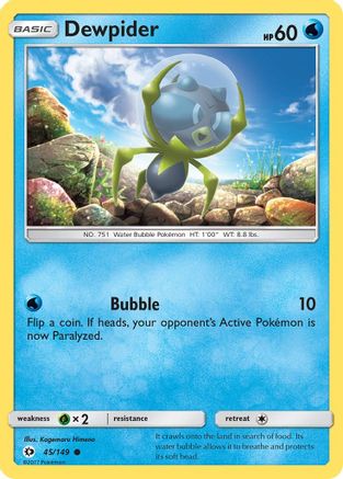 Dewpider 045/149  - Reverse Holofoil SM Base Set
