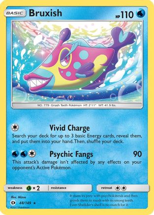Bruxish 048/149  - Reverse Holofoil SM Base Set