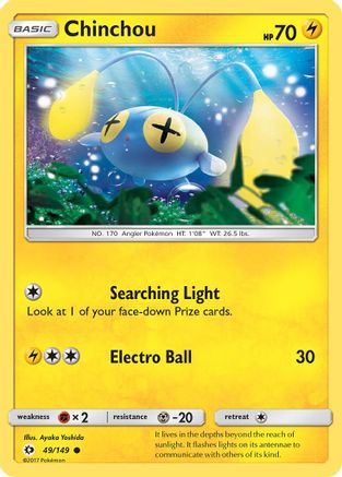 Chinchou 049/149  - Reverse Holofoil SM Base Set