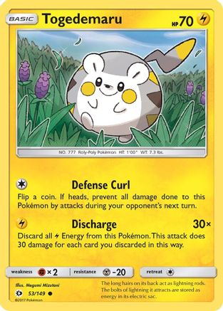 Togedemaru 053/149  - Reverse Holofoil SM Base Set