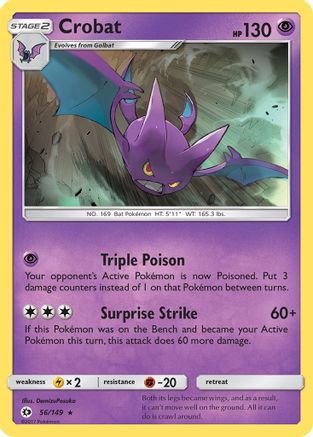Crobat 056/149  - Reverse Holofoil SM Base Set