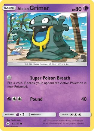 Alolan Grimer 057/149  - Reverse Holofoil SM Base Set