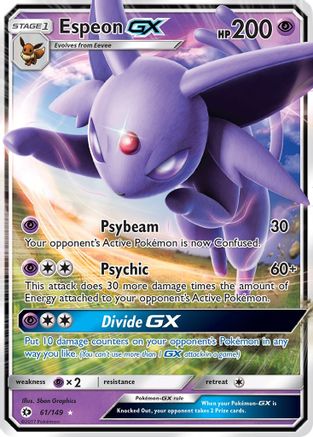 Espeon GX 061/149  - Holofoil SM Base Set