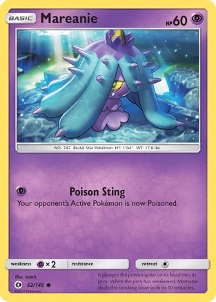 Mareanie 062/149  - Reverse Holofoil SM Base Set