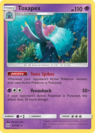 Toxapex 063/149  - Holofoil SM Base Set