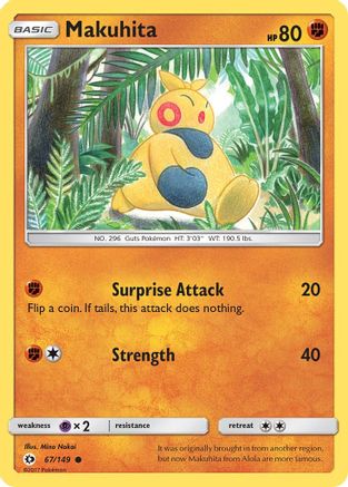 Makuhita 067/149  - Reverse Holofoil SM Base Set
