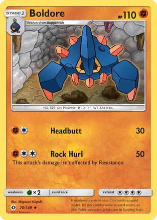 Boldore 070/149  - Reverse Holofoil SM Base Set