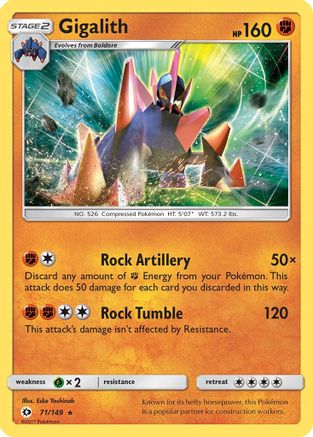 Gigalith 071/149  - Reverse Holofoil SM Base Set