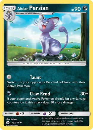 Alolan Persian 079/149  - Reverse Holofoil SM Base Set