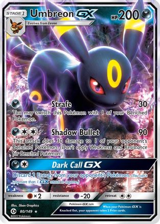 Umbreon GX 080/149  - Holofoil SM Base Set