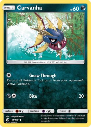 Carvanha 081/149  - Reverse Holofoil SM Base Set