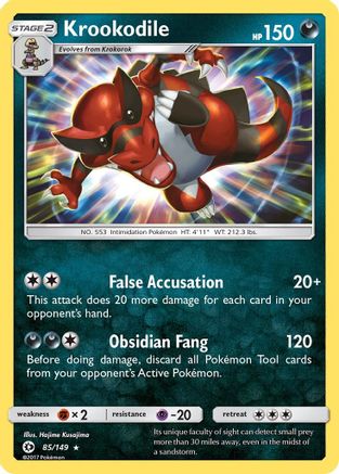 Krookodile 085/149  - Holofoil SM Base Set