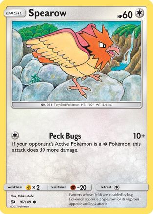 Spearow 097/149  - Reverse Holofoil SM Base Set