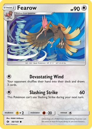 Fearow 098/149  - Reverse Holofoil SM Base Set