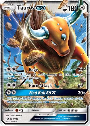 Tauros GX 100/149  - Holofoil SM Base Set