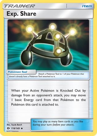 Exp. Share 118/149  - Reverse Holofoil SM Base Set