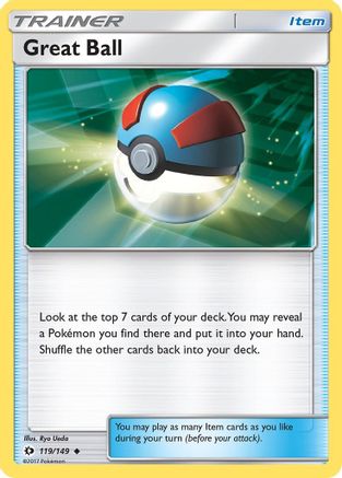 Great Ball 119/149  - Reverse Holofoil SM Base Set