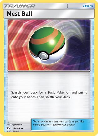 Nest Ball 123/149  - Reverse Holofoil SM Base Set