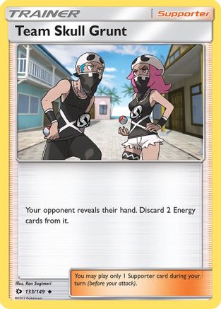 Team Skull Grunt 133/149  - Reverse Holofoil SM Base Set