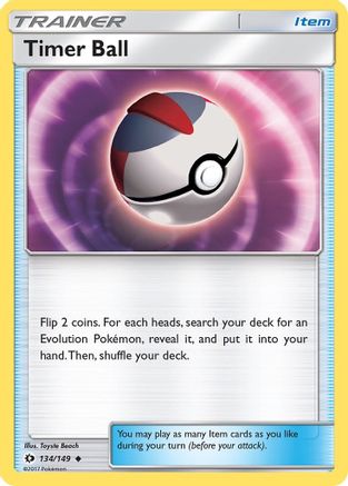 Timer Ball 134/149  - Reverse Holofoil SM Base Set