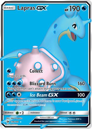 Lapras GX (Full Art) 139/149  - Holofoil SM Base Set