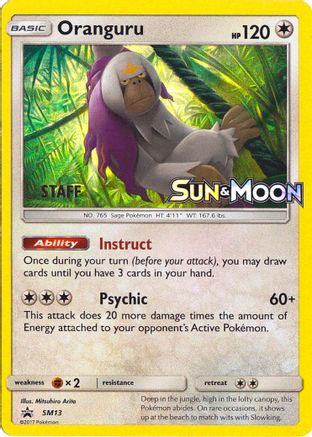 Oranguru (Prerelease) [Staff] SM13  - Holofoil SM Promos