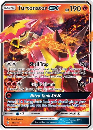 Turtonator GX 018/145  - Holofoil SM  Guardians Rising
