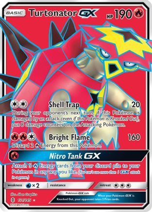 Turtonator GX (Full Art) 131/145  - Holofoil SM  Guardians Rising