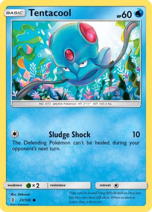 Tentacool 023/145  - Reverse Holofoil SM  Guardians Rising
