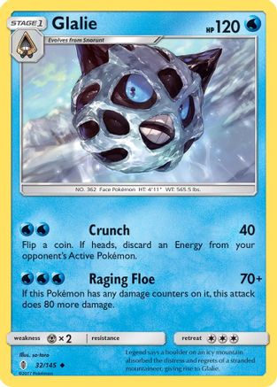 Glalie 032/145  - Reverse Holofoil SM  Guardians Rising