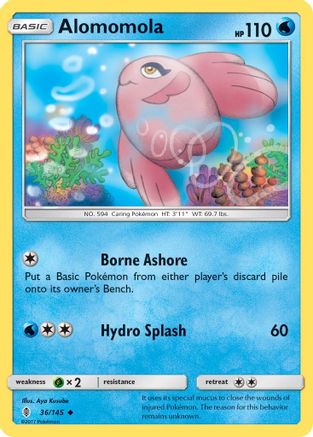 Alomomola 036/145  - Reverse Holofoil SM  Guardians Rising