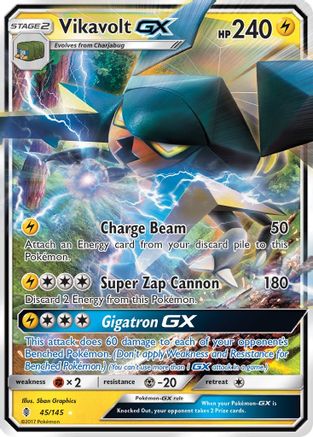 Vikavolt GX 045/145 - Holofoil SM  Guardians Rising