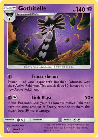 Gothitelle 054/145  - Reverse Holofoil SM  Guardians Rising