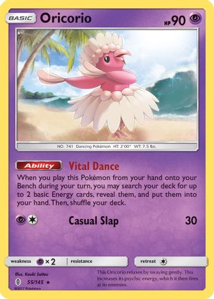 Oricorio 055/145  - Reverse Holofoil SM  Guardians Rising