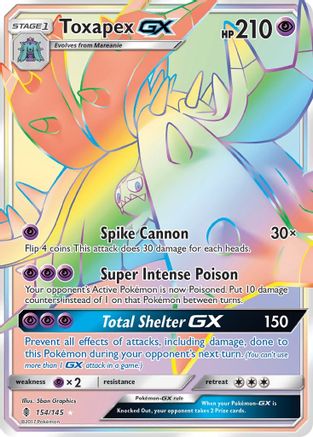 Toxapex GX  154/145  - Holofoil SM  Guardians Rising