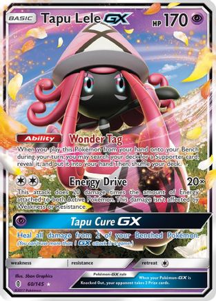 Tapu Lele GX 060/145  - Holofoil SM  Guardians Rising