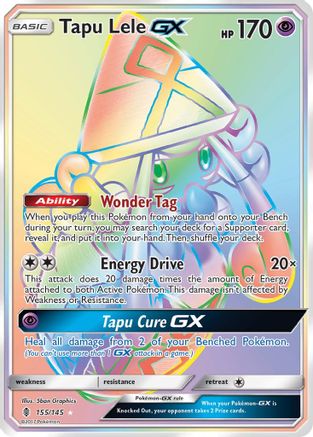 Tapu Lele GX  155/145  - Holofoil SM  Guardians Rising